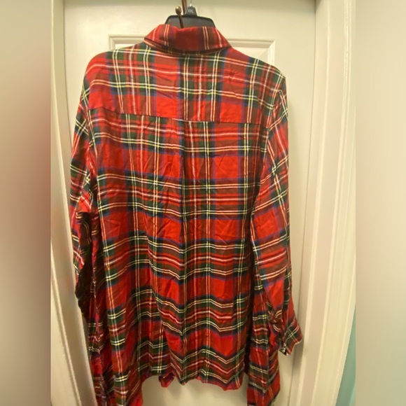 NWOT Plaid Tartan long sleeve button down Tunic - Picture 4 of 4